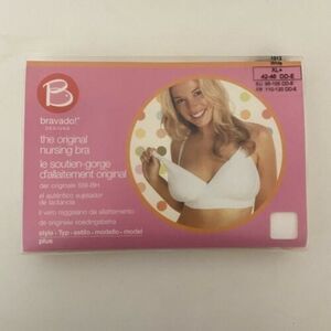 Bravado Original Nursing Bra Plus Style 1012 White Size XL+ 42-46 DD-E NEW